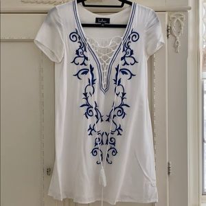 White Tie Up Dress